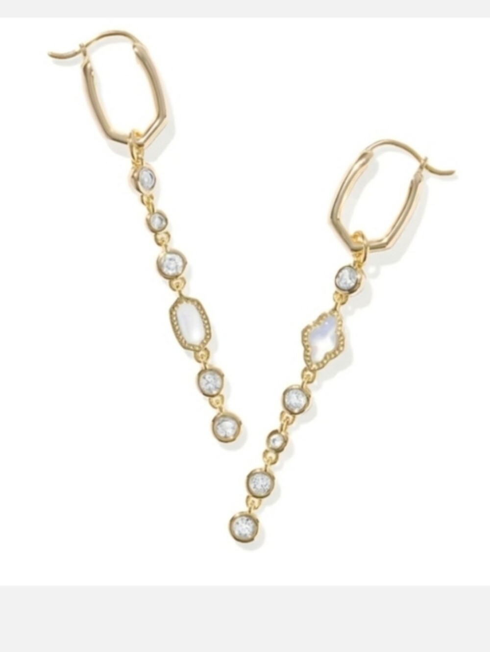Kendra Scott Mini Elisa Abbie Huggie Hoop Linear Earrings New